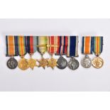 TWO MINIATURE GROUPS OF MEDALS, British War & Victory pair, British War & Victory, 1939-45, Atlantic