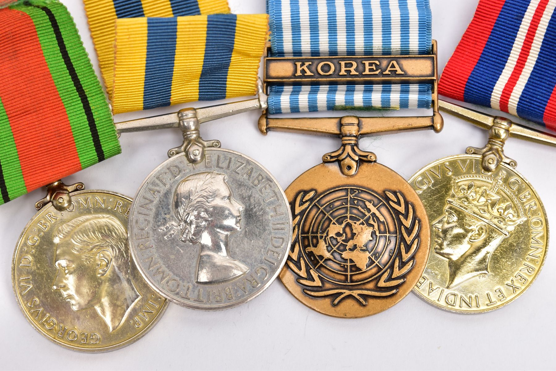 GROUP OF FOUR WWII/KOREA MEDALS, Defence & War Medal un-named as issued, Queens Korea Medal, named - Image 5 of 5