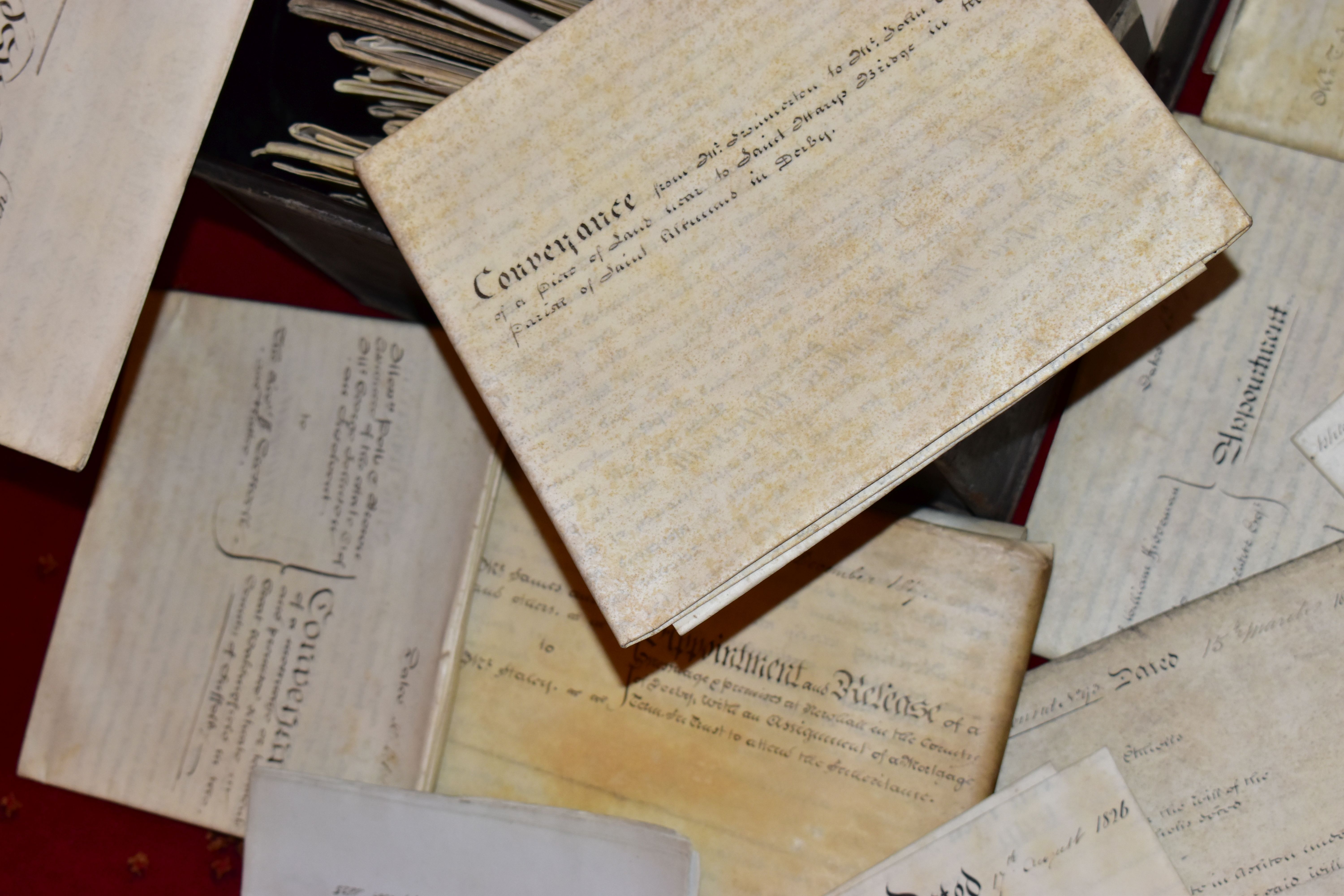 INDENTURES, approximately one hundred Legal Documents on parchment/vellum dating from 1709 - 1839 to - Image 3 of 6