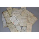 INDENTURES, fourteen Legal Documents comprising a Demise dated 1855 featuring an attractive plan