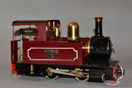 AN UNBOXED ACCUCRAFT TRAINS BY AMMC 0-4-0 SIDE TANK LIVE STEAM LOCOMOTIVE, 'Edrig' No.3, maroon