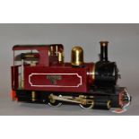 AN UNBOXED ACCUCRAFT TRAINS BY AMMC 0-4-0 SIDE TANK LIVE STEAM LOCOMOTIVE, 'Edrig' No.3, maroon