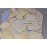 INDENTURES, Tamworth MSS. Thirty Legal Documents, including Wills, Burial Certificate, Conveyances