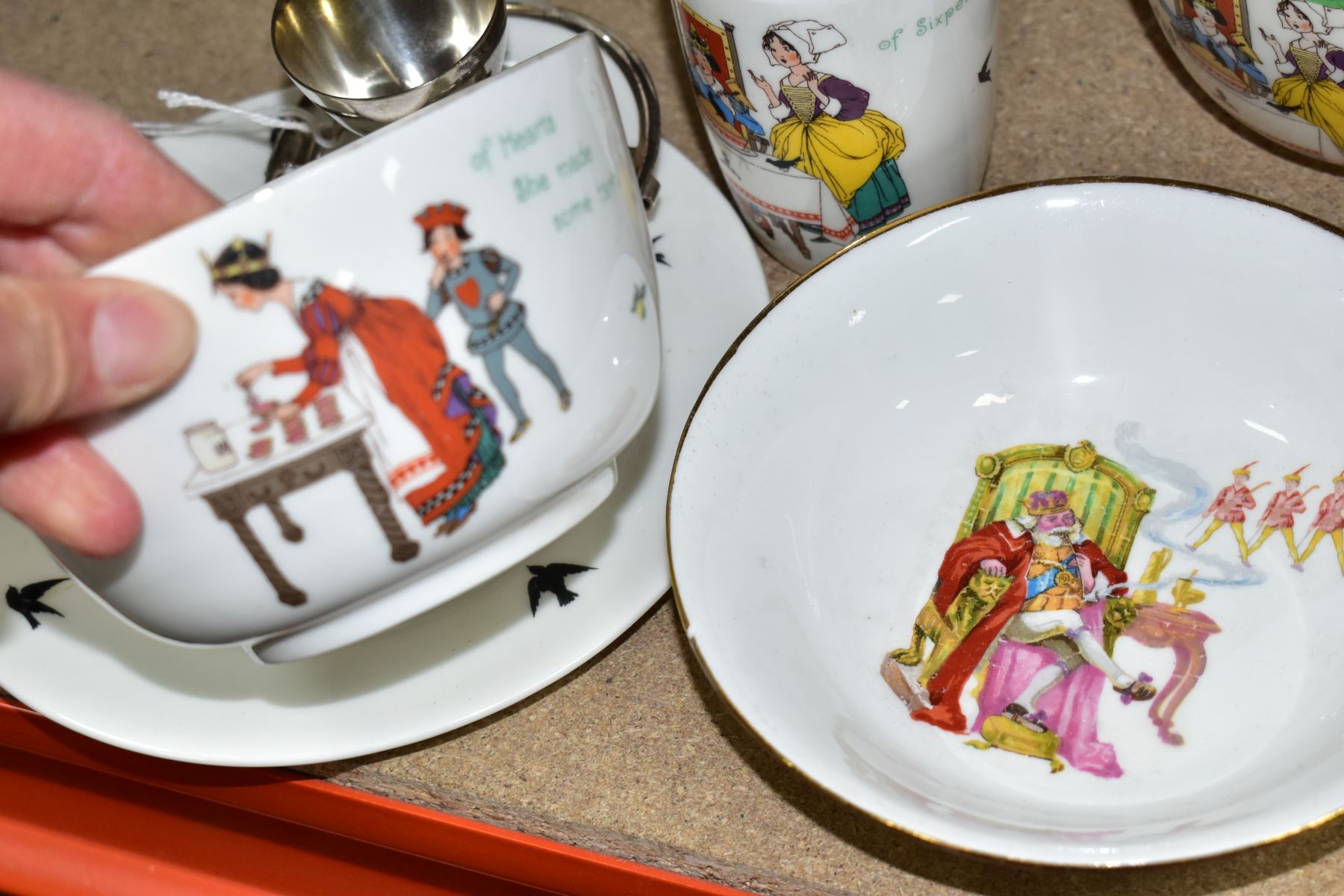 NINE PIECES OF ROYAL DOULTON CHINA NURSERY RHYMES SERIES WARE DESIGNED BY WILLIAM SAVAGE COOPER - Image 4 of 7