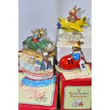 FOUR BOXED ROYAL DOULTON LIMITED EDITION BUNNYKINS FIGURES FROM THE TRAVEL SERIES EXCLUSIVELY FOR
