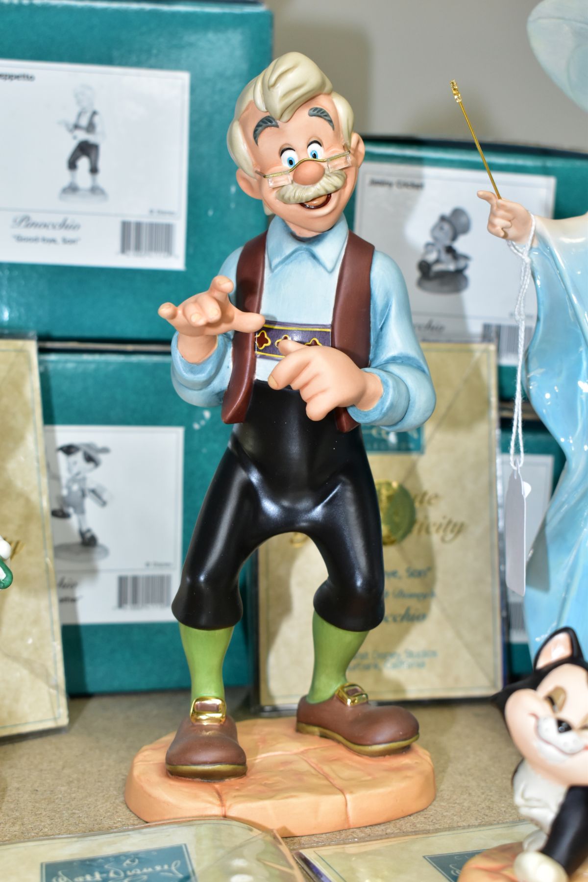 SEVEN BOXED WALT DISNEY CLASSICS COLLECTION PINOCCHIO FIGURES, comprising Making Dreams Come True, - Image 5 of 11