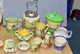 ROYAL DOULTON WELSH, DUTCH AND NORFOLK SERIES WARE, comprising a Dutch biscuit barrel produced for