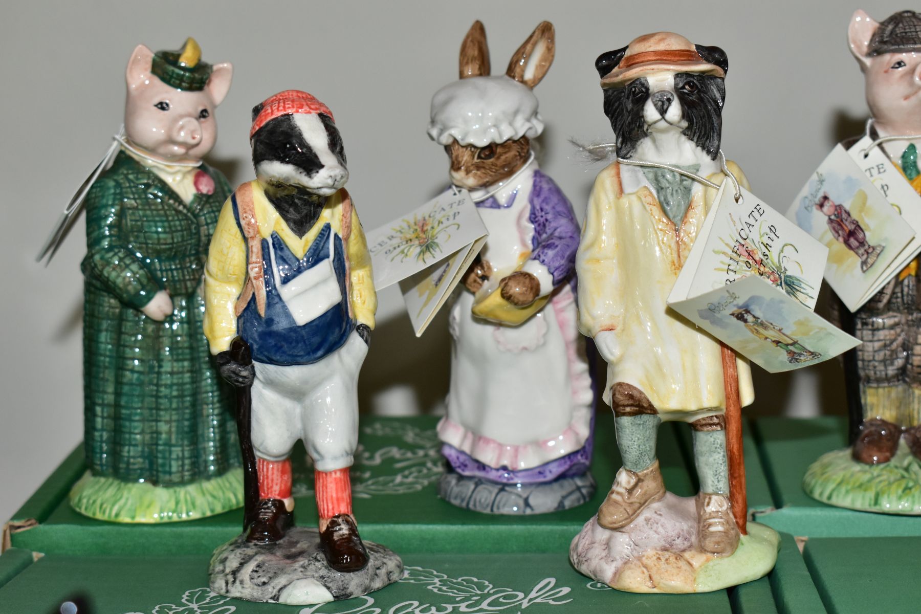 EIGHT BOXED BESWICK FIGURES FROM ENGLISH COUNTRY FOLK SERIES, comprising Huntsman Fox ECF1, - Image 3 of 6