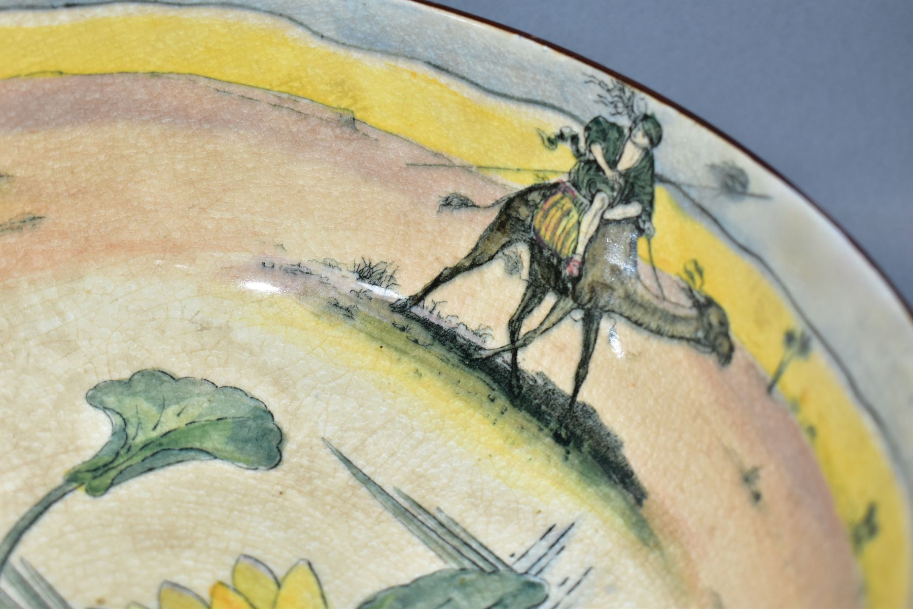 TWO ROYAL DOULTON SERIES WARE ITEMS, comprising Egyptian B bowl D3419 with Papyrus reeds as border - Image 7 of 10