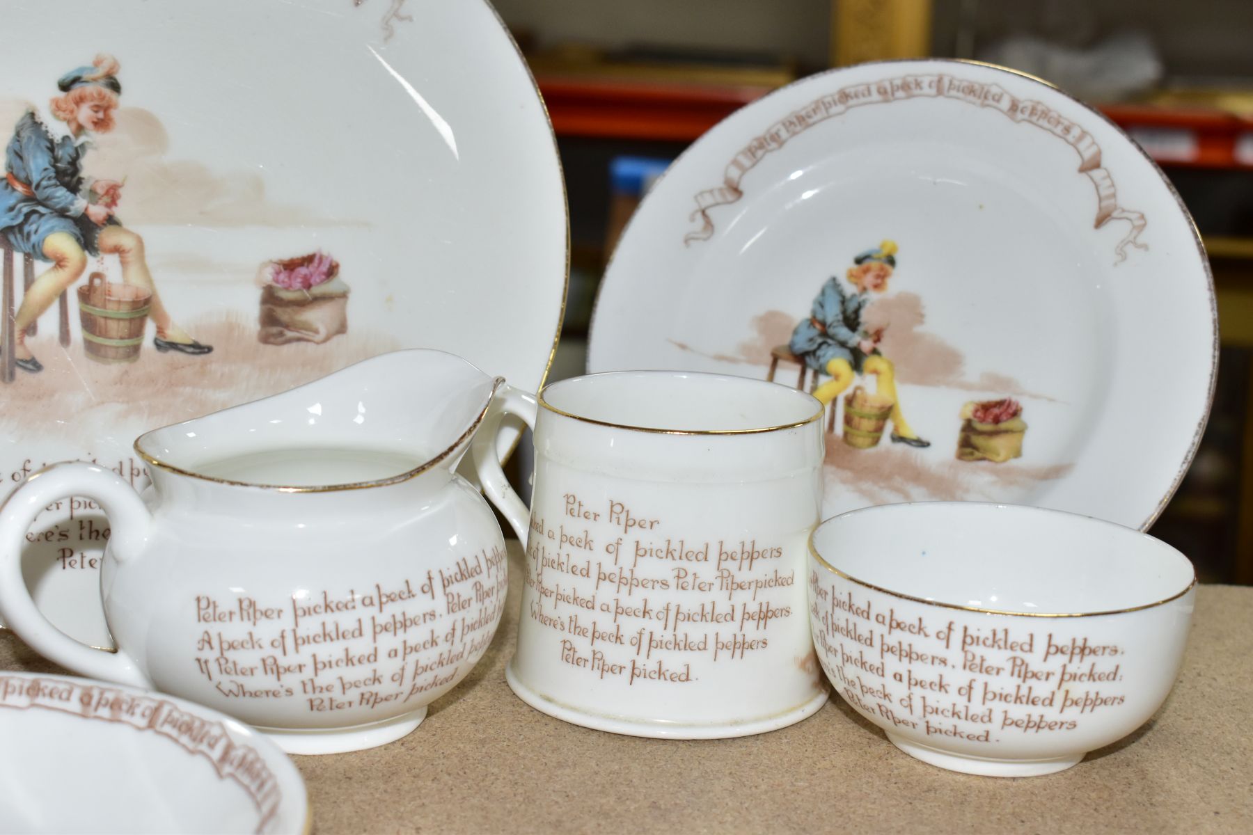 EIGHT PIECES OF ROYAL DOULTON NURSERY RHYMES 'A' SERIES WARE, DESIGNED BY WILLIAM SAVAGE COOPER, ' - Image 6 of 7