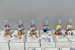 SIX BOXED LIMITED EDITION WADE ARTHUR HARE FIGURES FROM THE COLLECTHARE COLLECTIONS, comprising