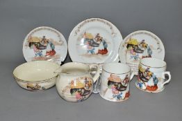 SIX PIECES OF ROYAL DOULTON NURSERY RHYMES 'A' SERIES WARE, DESIGNED BY WILLIAM SAVAGE COOPER, '