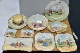 ROYAL DOULTON HISTORIC SERIES WARE, comprising Plymouth Hoe plate, Stratford Church dish, Temple Bar