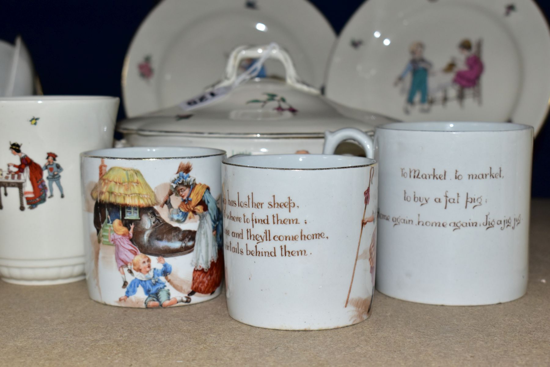 SEVEN PIECES OF ROYAL DOULTON NURSERY RHYMES SERIES WARE DESIGNED BY WILLIAM SAVAGE COOPER AND IN - Image 7 of 8