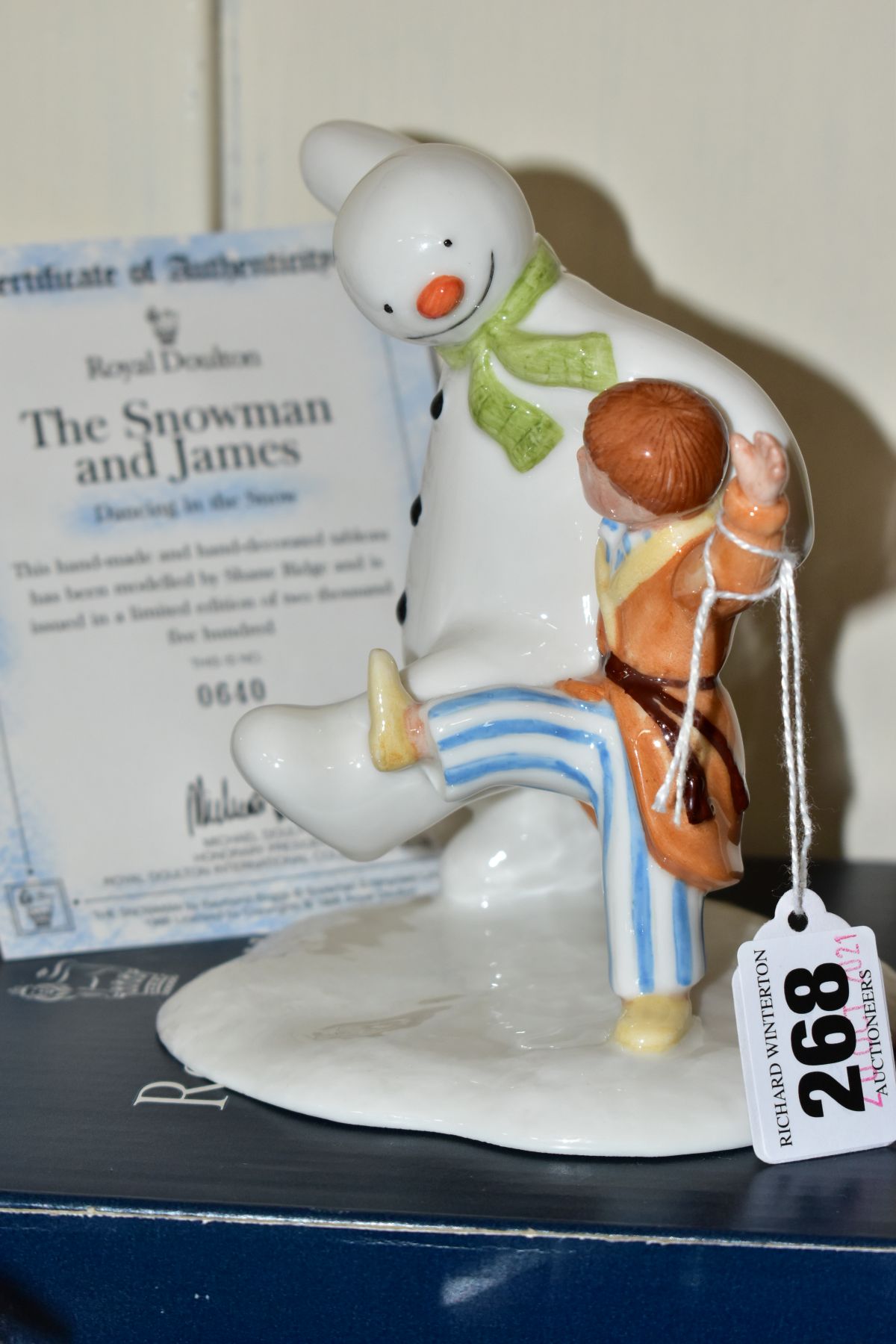 A BOXED LIMITED EDITION ROYAL DOULTON FIGURE GROUP FROM THE SNOWMAN SERIES, The Snowman and James - Image 2 of 4