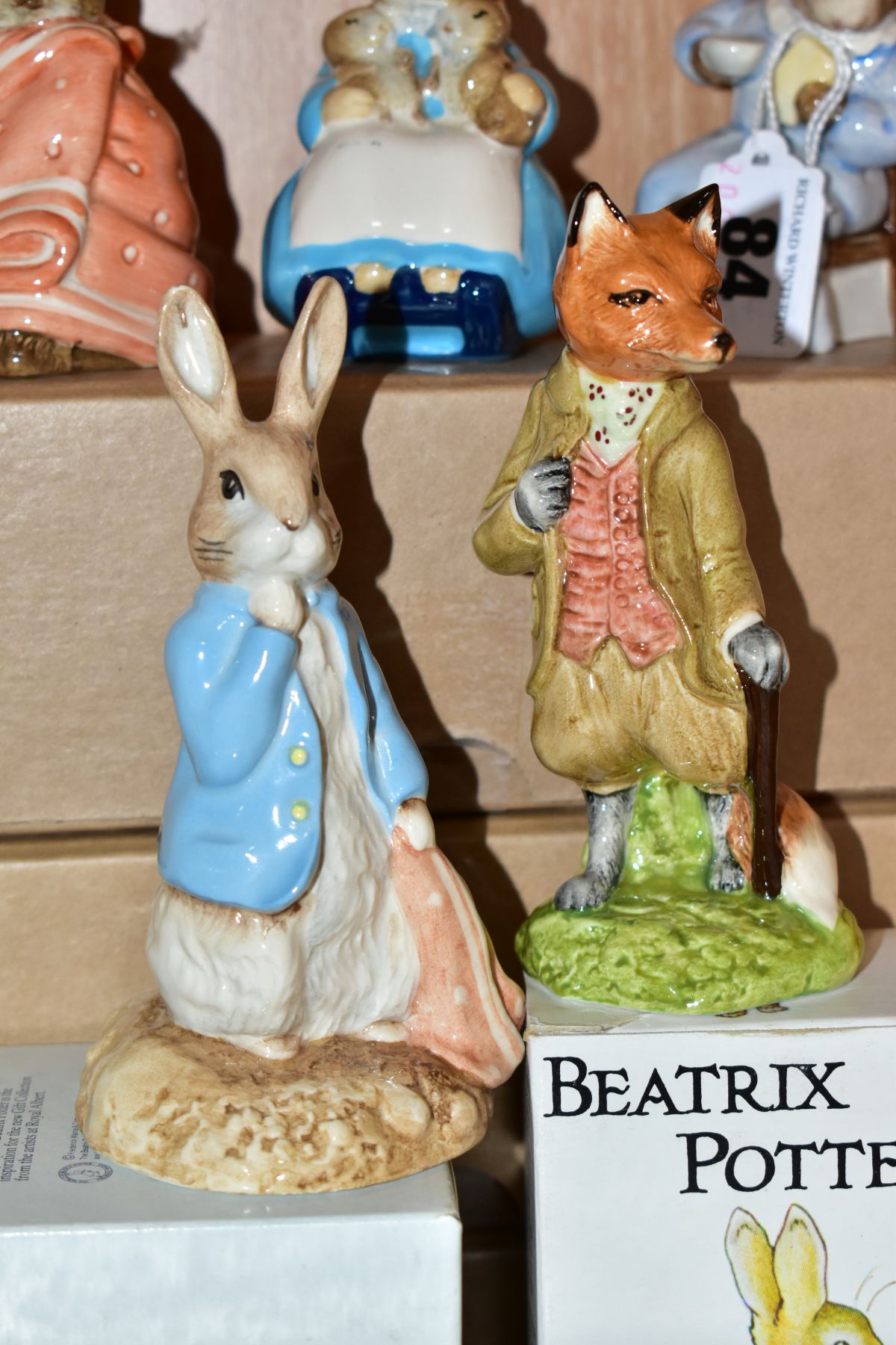 EIGHT BEATRIX POTTER FIGURES, comprising four John Beswick BP4 Cottontail, Mr Tod (boxed), Mrs - Image 3 of 6