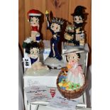 FIVE BOXED LIMITED EDITION WADE C & S COLLECTABLES BETTY BOOP FIGURES, comprising Betty Boop no