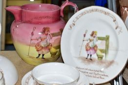 FOUR PIECES OF ROYAL DOULTON NURSERY RHYMES 'A' SERIES WARE, designed by William Savage Cooper, '