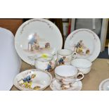EIGHT PIECES OF ROYAL DOULTON NURSERY RHYMES 'A' SERIES WARE, DESIGNED BY WILLIAM SAVAGE COOPER, '