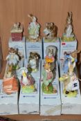 TWELVE BOXED ROYAL ALBERT BEATRIX POTTER FIGURES, BP6, comprising Benjamin Ate A Lettuce Leaf,