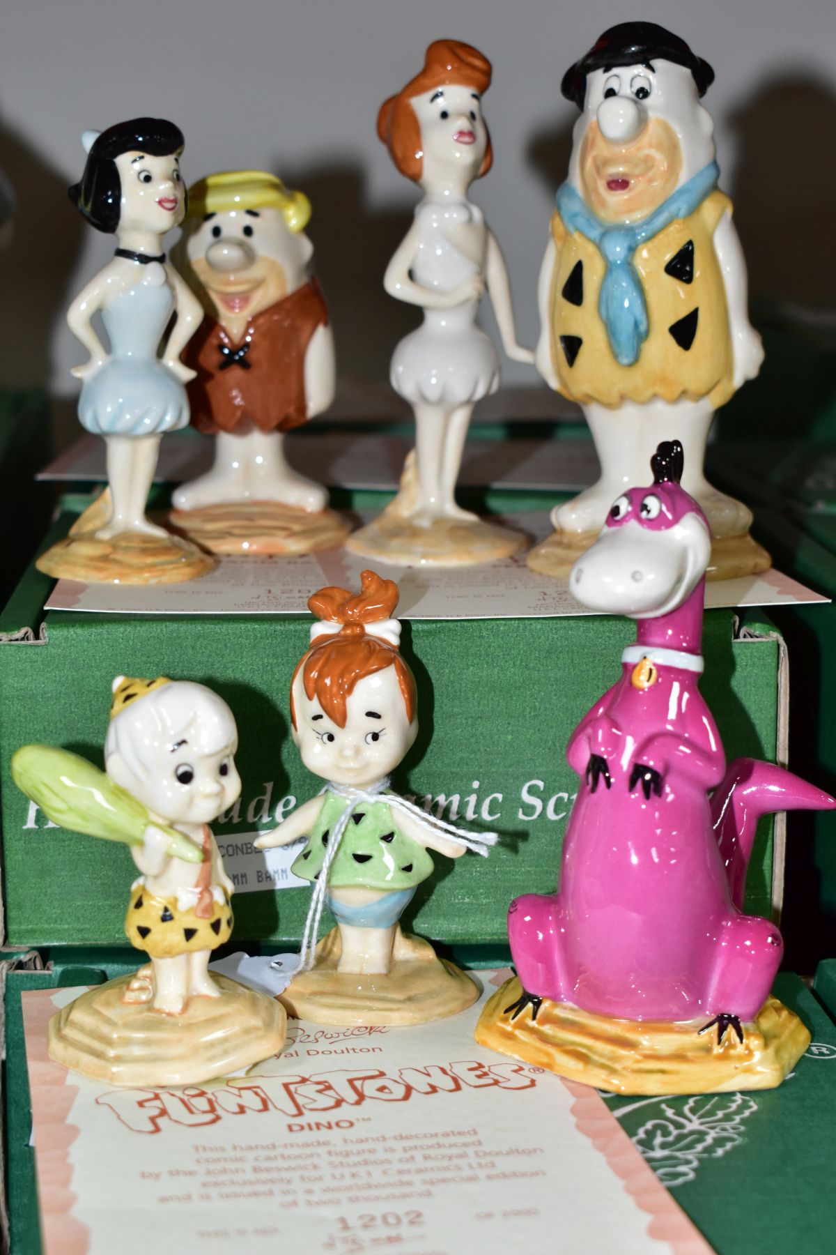 A SET OF SEVEN BOXED LIMITED EDITION JOHN BESWICK FOR U.K.I. CERAMICS LTD COMIC CARTOON FIGURES FROM