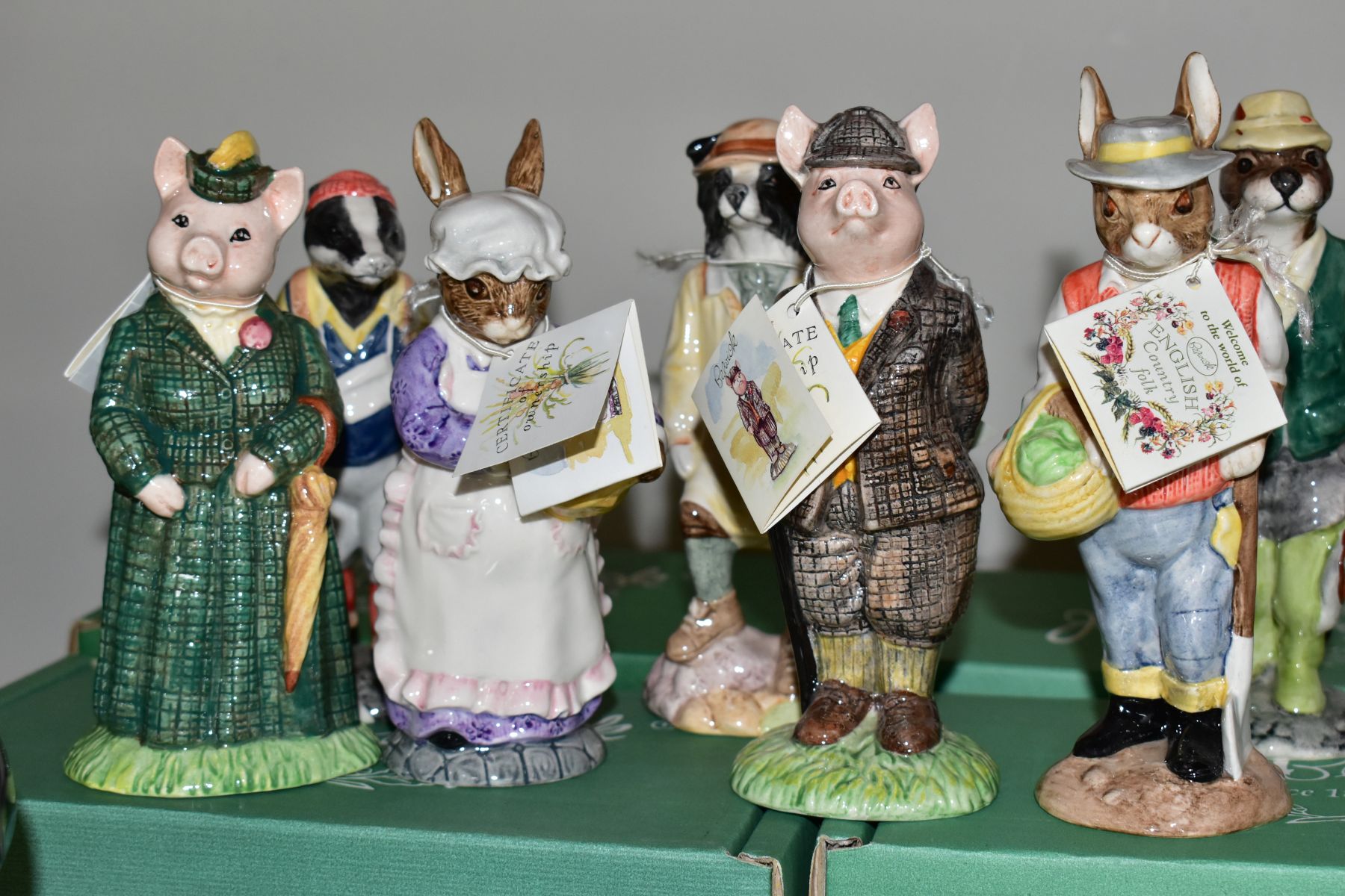 EIGHT BOXED BESWICK FIGURES FROM ENGLISH COUNTRY FOLK SERIES, comprising Huntsman Fox ECF1, - Image 4 of 6