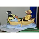 A BOXED LIMITED EDITION BESWICK WARE FIGURE GROUP, from The Wind in The Willows, On The River WIW