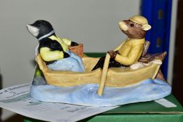 A BOXED LIMITED EDITION BESWICK WARE FIGURE GROUP, from The Wind in The Willows, On The River WIW