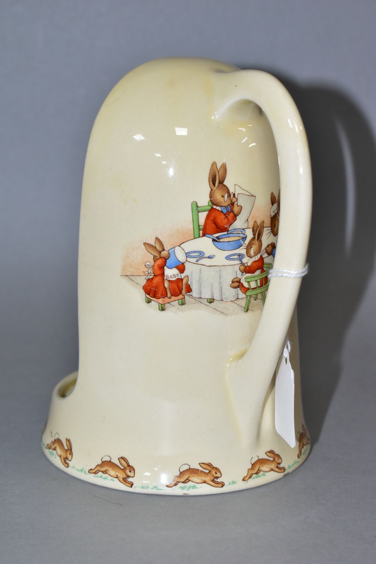 A ROYAL DOULTON BUNNYKINS EARTHENWARE CANDLE HOLDER, designed by Barbara Vernon, Bedtime In Bunks ( - Image 3 of 5