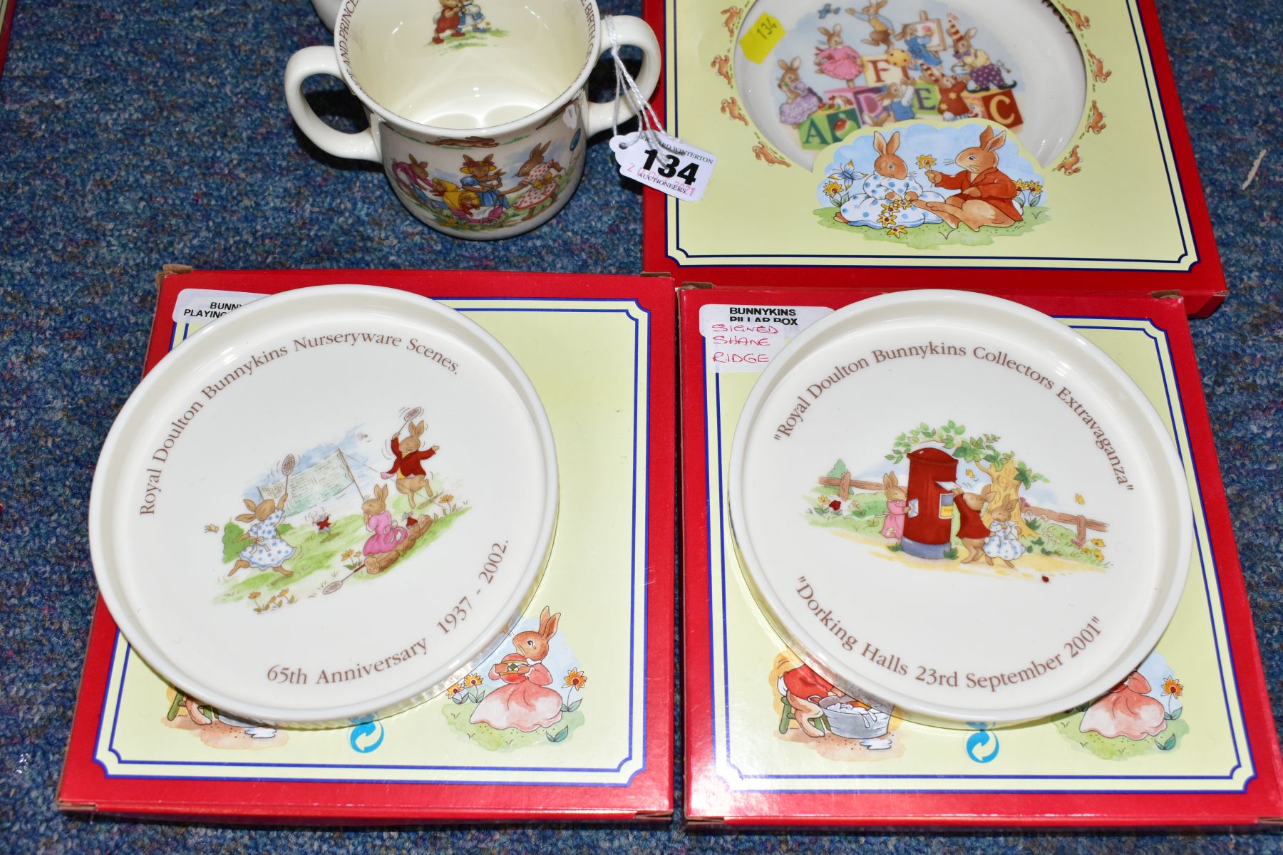 FIVE MODERN BOXED ROYAL DOULTON BUNNYKINS ITEMS AND AN UNBOXED HUG A MUG, comprising two limited - Image 2 of 5