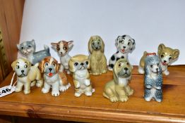 A SET OF TEN WADE TV PETS FIGURES FROM BENGO AND HIS PUPPY FRIENDS 1959-1965, comprising Bengo (