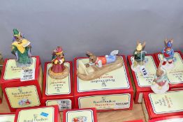 SIX BOXED ROYAL DOULTON BUNNYKINS FIGURES, Boy Skater DB152 (written label on box), Girl Skater