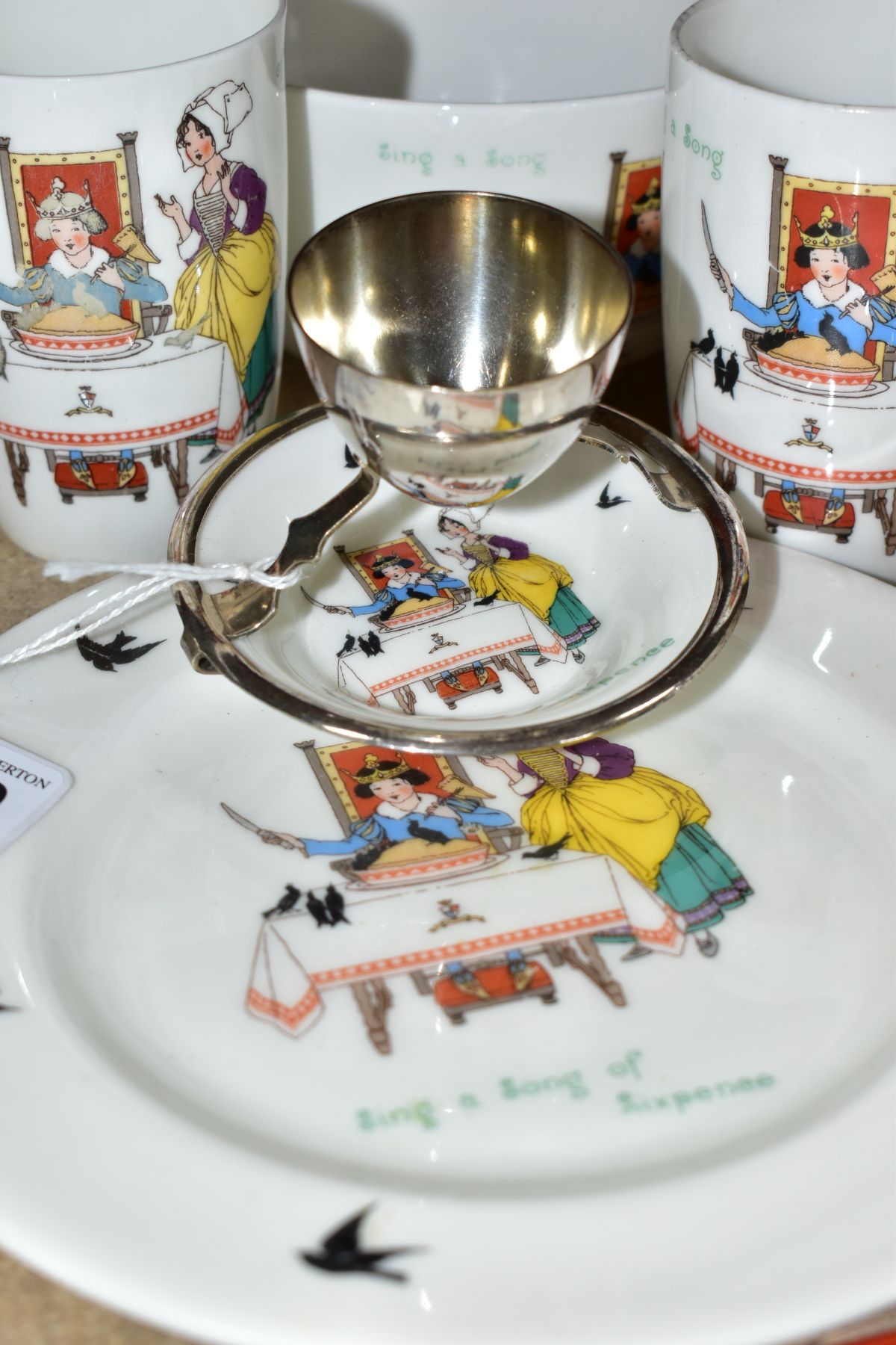 NINE PIECES OF ROYAL DOULTON CHINA NURSERY RHYMES SERIES WARE DESIGNED BY WILLIAM SAVAGE COOPER - Image 2 of 7