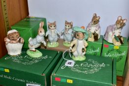 SEVEN BESWICK WARE BEATRIX POTTER FIGURES, BP9b, comprising Benjamin Bunny (backstamp missing