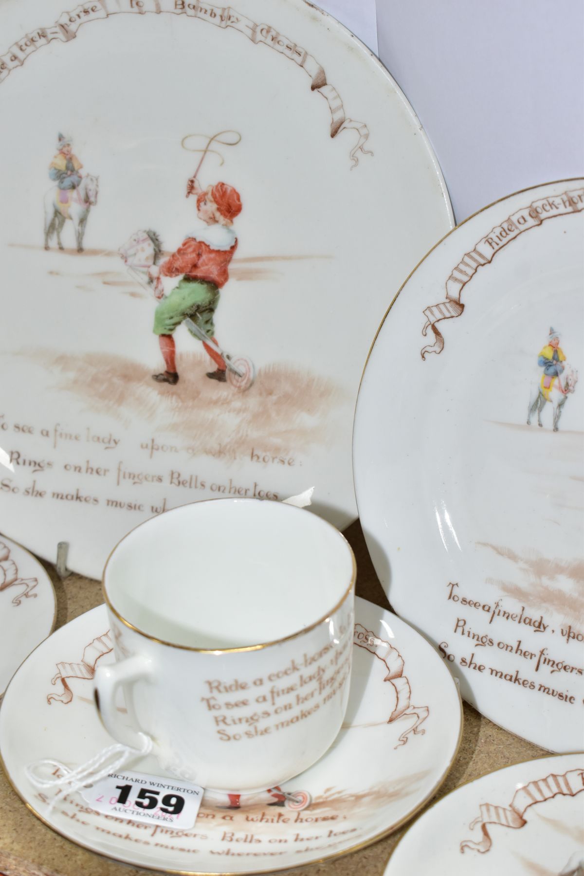 SIX PIECES OF ROYAL DOULTON NURSERY RHYMES 'A' SERIES WARE, DESIGNED BY WILLIAM SAVAGE COOPER, 'Ride - Image 7 of 7