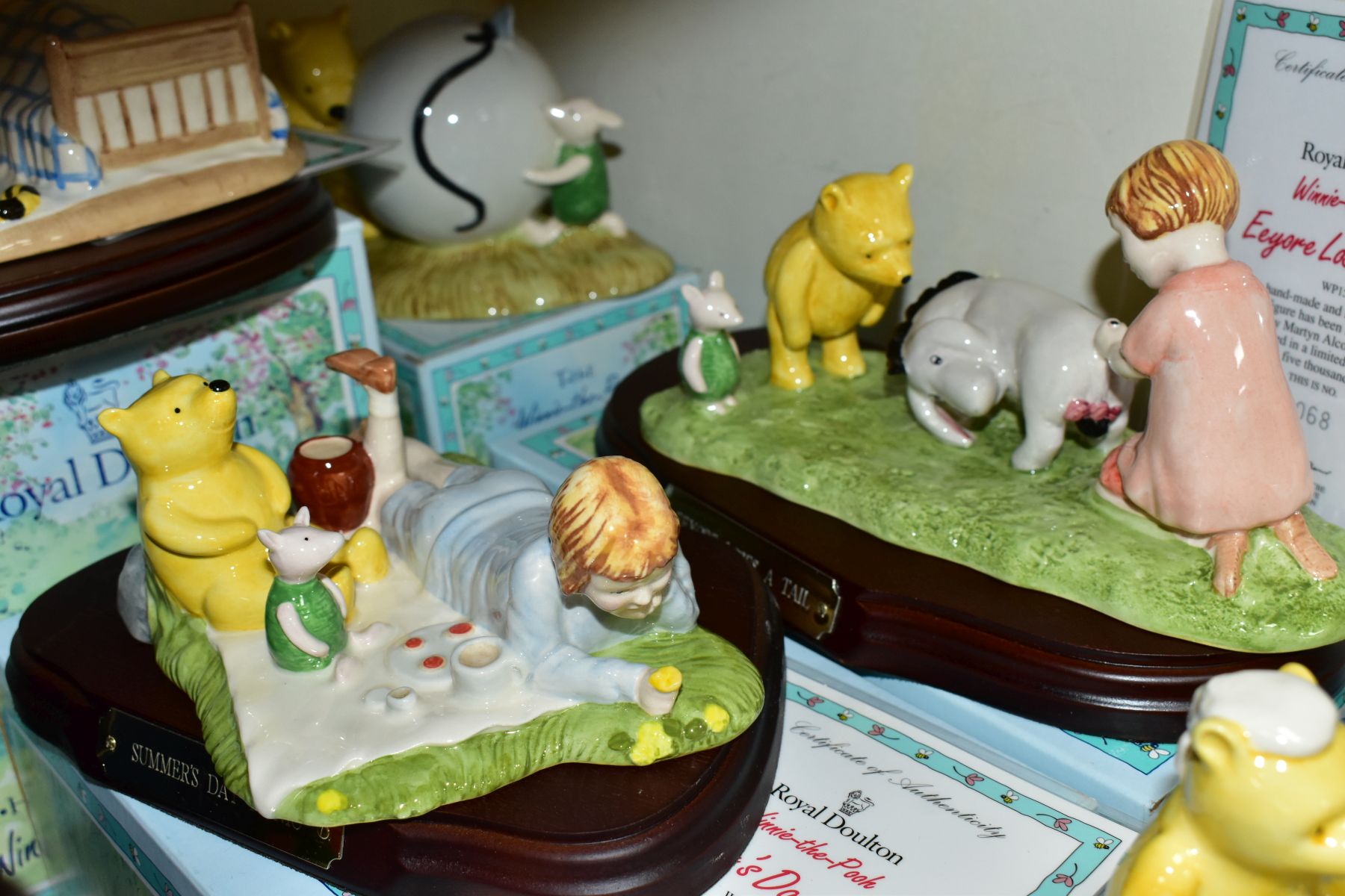 SIX BOXED ROYAL DOULTON FIGURES FROM THE WINNIE THE POOH COLLECTION, comprising Eeyore's Tail WP7 ( - Image 4 of 7