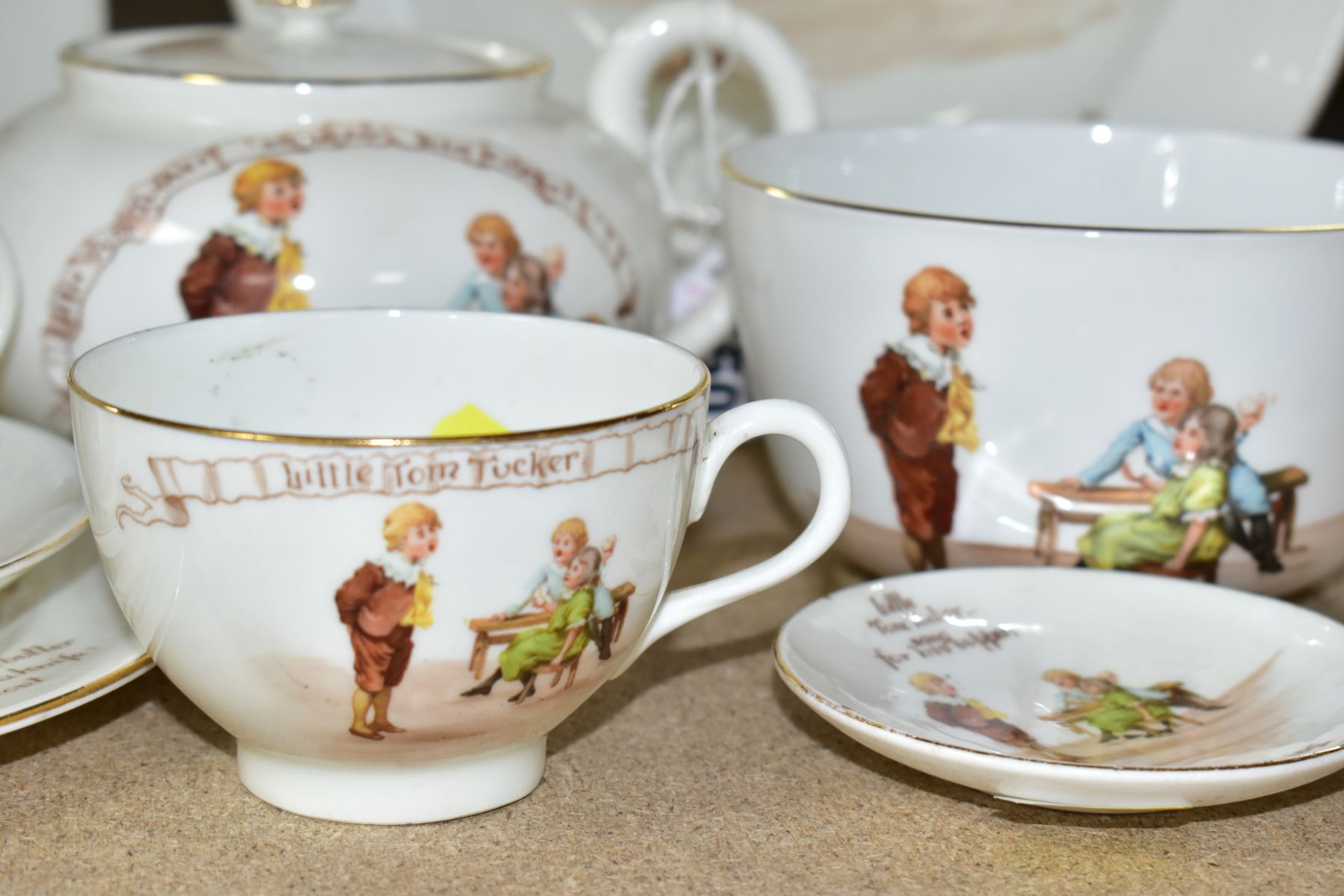 NINE PIECES OF ROYAL DOULTON NURSERY RHYMES 'A' SERIES WARE, designed by William Savage Cooper, ' - Image 4 of 9