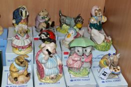 TWELVE BOXED ROYAL ALBERT BEATRIX POTTER FIGURES BP6, comprising Appley Dapply (written label on