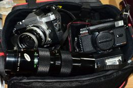 PHOTOGRAPHIC EQUIPMENT comprising a Nikkormat FT 35mm SLR camera body fitted with a Nikkor-S 35mm