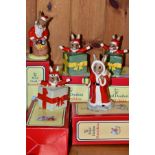 FIVE BOXED ROYAL DOULTON CHRISTMAS RELATED BUNNYKINS FIGURES, comprising Christmas Surprise DB146,