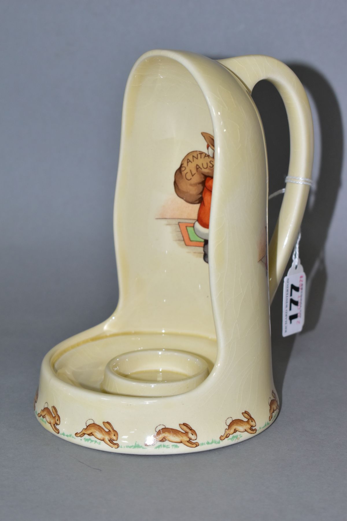 A ROYAL DOULTON BUNNYKINS EARTHENWARE CANDLE HOLDER, designed by Barbara Vernon, Santa Claus SF9 and - Image 2 of 5