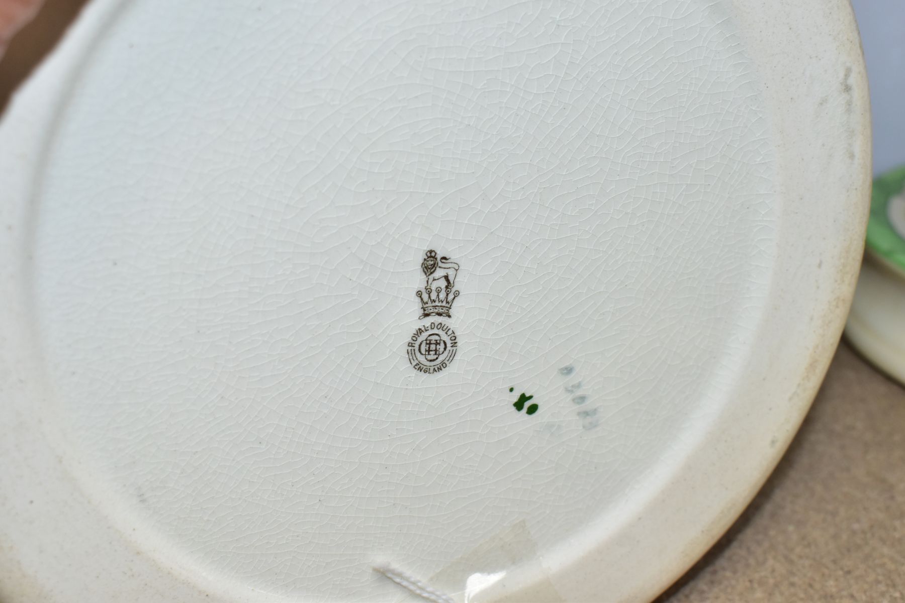 A GROUP OF ROYAL DOULTON NURSERY WARES, comprising three baby plates Nursery Rhyme B 'Little Bo - Image 8 of 11