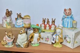 EIGHT BESWICK BEATRIX POTTER FIGURES, BP3b, comprising Amiable Guinea-Pig, Aunt Pettitoes,