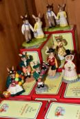 EIGHT BOXED ROYAL DOULTON BUNNYKINS FIGURES, comprising five limited edition figures, Welsh Lady