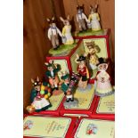 EIGHT BOXED ROYAL DOULTON BUNNYKINS FIGURES, comprising five limited edition figures, Welsh Lady