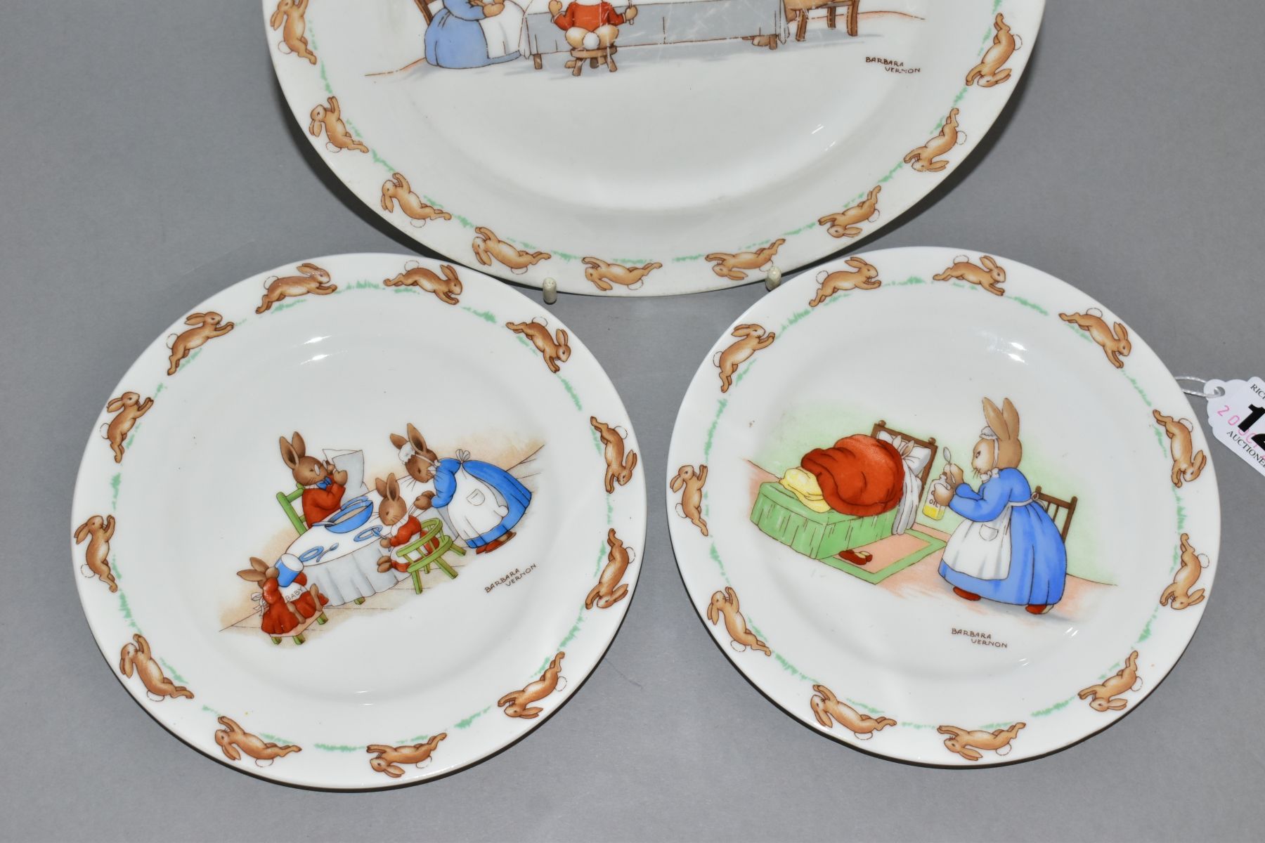 THREE PIECES OF ROYAL DOULTON BUNNYKINS WHITE BONE CHINA DESIGNED BY BARBARA VERNON, comprising a - Image 2 of 5
