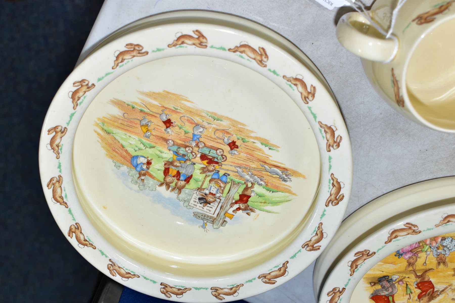 SIX PIECES OF ROYAL DOULTON BUNNYKINS EARTHENWARE TABLEWARES, DESIGNED BY BARBARA VERNON AND - Image 3 of 11