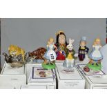 SEVEN BOXED WADE MEMBERSHIP FIGURES 1999 FROM ALICE IN WONDERLAND, comprising two Alice, both with