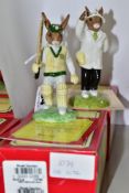 TWO BOXED ROYAL DOULTON LIMITED EDITION BUNNYKINS CRICKETING FIGURES, comprising Test Century DB