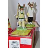 TWO BOXED ROYAL DOULTON LIMITED EDITION BUNNYKINS CRICKETING FIGURES, comprising Test Century DB